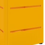 vidaXL Porte-parapluies Jaune moutarde Métal Standard Porte-parapluies