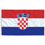 vidaXL Drapeau de la Croatie et mât 6 23 m Aluminium