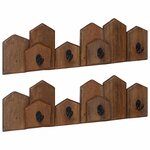 vidaXL Cintre Marron 48 x 8 x 15 cm Bois de Mahogany Massif