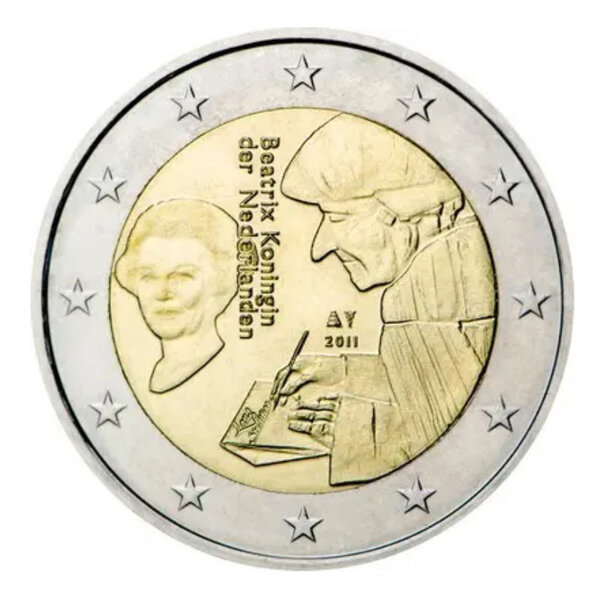 2 euros commémorative Pays-Bas 2011 - Erasmus.