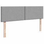 VidaXL Cadre de lit ottoman et matelas gris clair 140x200 cm tissu
