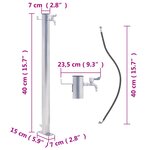vidaXL Colonne à eau de jardin 40 cm acier inoxydable rond