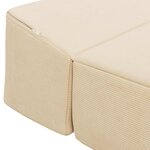 vidaXL Canapé-lit pliable Crème 200 x 70 x 15 cm