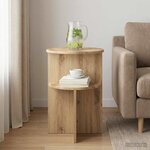 vidaXL Table d'appoint Chêne artisanal Ø 39 5 x 55 cm