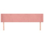 vidaXL Tête de lit avec oreilles Rose 203x16x78/88 cm Velours