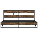 vidaXL Cadre de lit en métal sans matelas chêne fumé 193x203 cm