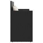 vidaXL Banc de jardin avec coussins noir résine tressée