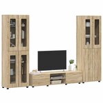 vidaXL Ensemble meuble TV FLORIN Chêne Sonoma Bois d'ingénierie
