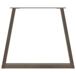 vidaXL Pieds de table à manger en forme de V 3 pièces Acier naturel 80 x (72-73 3) cm Acier