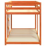 vidaXL Lit superposé cire marron 90x200 cm bois de pin massif