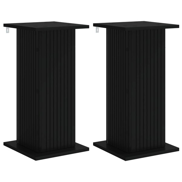 vidaXL Support de Plante 2 pc Noir 30 5 x 30 x 60 5 cm