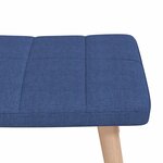 vidaXL Chaise à bascule avec tabouret Bleu Tissu