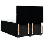 vidaXL Sommier à lattes de lit avec matelas Noir 140x190 cm Tissu
