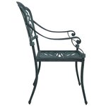 vidaXL Chaises de jardin lot de 2 vert aluminium coulé