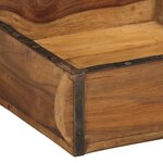 vidaXL Plateau 4 Pièces Marron 29 x 31 x 10 cm Bois Recyclé Solide