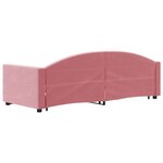 vidaXL Lit de jour avec lit gigogne rose 80x200 cm velours