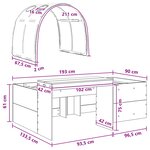 vidaXL Lit haut pour enfants avec bureau Blanc et rouge