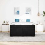 vidaXL Cadre de lit avec matelas Noir 160 x 200 cm Velours