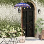 vidaXL Parasol balinais avec base Bleu 95 x 95 x 260 cm