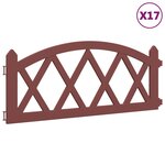 vidaXL Bordures de pelouse 17 Pièces Rouge 10 m PP