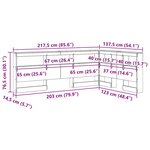 vidaXL Tête de lit de rangement avec étagère chêne artisanal 120 cm