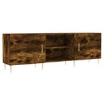 vidaXL Meuble TV chêne fumé 150x30x50 cm bois d'ingénierie