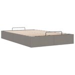 vidaXL Cadre de lit ottoman sans matelas taupe 120x200 cm tissu