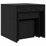 vidaXL Table basse 3 Pièces Chêne noir Bois d'ingénierie