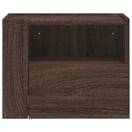 vidaXL Tables de chevet murales 2 Pièces chêne marron 45x30x35 cm