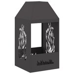 vidaXL brasero Noir 50x50x100 cm Acier