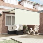 vidaXL Auvent Rétractable Crème 300 x 250 cm Polyester et Aluminium