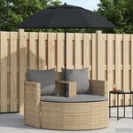 vidaXL Canapé de jardin 8 Pièces Beige et Gris clair polyrotin