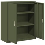 vidaXL Armoire de rangement Vert olive 90 x 40 x 105 cm Acier
