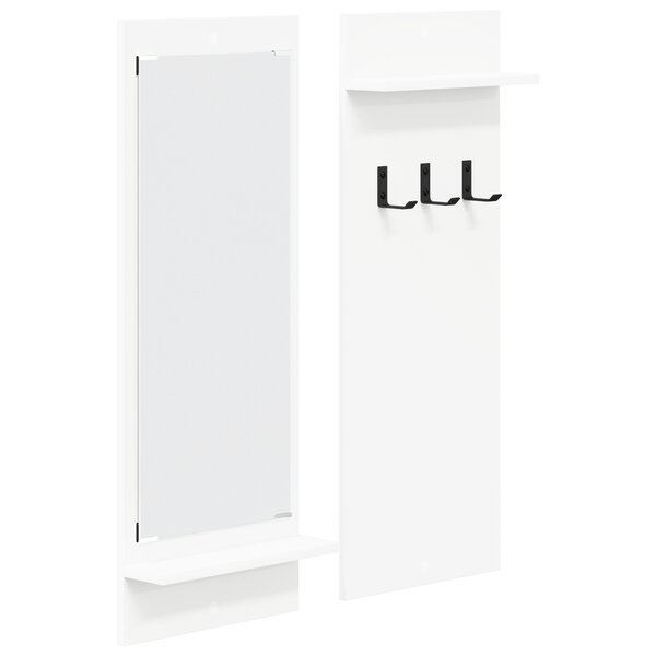 vidaXL Porte-manteau mural Blanc 70 x 10 x 90 cm Bois d'ingénierie