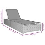 vidaXL Transat Gris 200 5 x 70 x 75 cm polyrotin