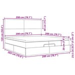 vidaXL Cadre de lit ottoman avec matelas rose 200x200 cm velours