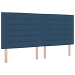 vidaXL Sommier avec Matelas Bleu 200x200 cm Tissu