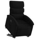 vidaXL Fauteuil inclinable noir tissu