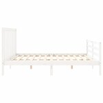 vidaXL Cadre de lit sans matelas blanc 200x200 cm bois massif de pin