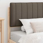 vidaXL Cadre de lit avec tête de lit rembourrée Taupe 100 x 200 cm