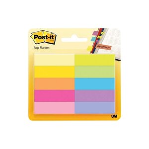 Post-it Marque-pages en papier  12 7x44 4 mm  couleurs