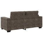 vidaXL Canapé deux places avec coussin Gris foncé Cuir artificiel