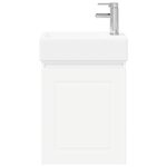 vidaXL Meuble de salle de bain avec robinet Blanc 45 5 x 22 5 x 84 cm