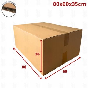 100 cartons caisse américaine 80x60x35 (fefco 201)