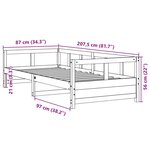 vidaXL Lit de jour avec matelas 80x200 cm bois de pin massif