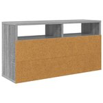 vidaXL Basboard avec tiroir Gris Sonoma 72 x 22 5 x 38 cm