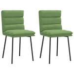 vidaXL Chaises à manger lot de 2 Vert clair Velours