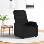 vidaXL Fauteuil de massage Noir Tissu