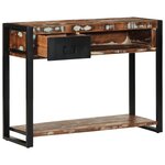 vidaXL Table console multicolore 100x35x75 cm bois massif récupération