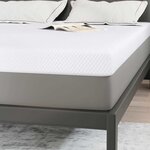vidaXL Surmatelas Blanc 140 x 200 cm Tissu Jacquard